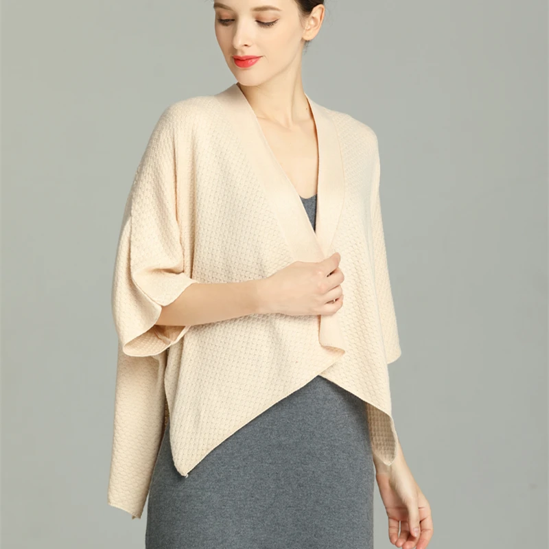 Новинка 2019 модная женская рубашка летучая мышь вязаная Ажурная шаль свободный