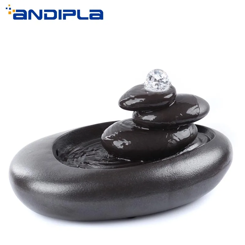 110/220 в креативный вращающийся Кристальный шар фонтан для воды черные грубые