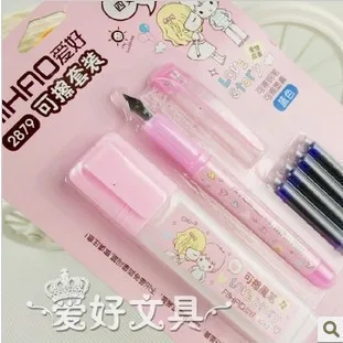 История любви авторучка сменная капсула прямая жидкая ручка стираемая