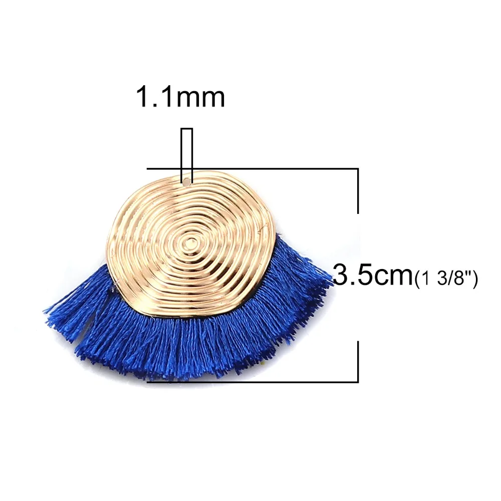 DoreenBeads полиэфирные Подвески с кисточками спиральные золотые винно-красные