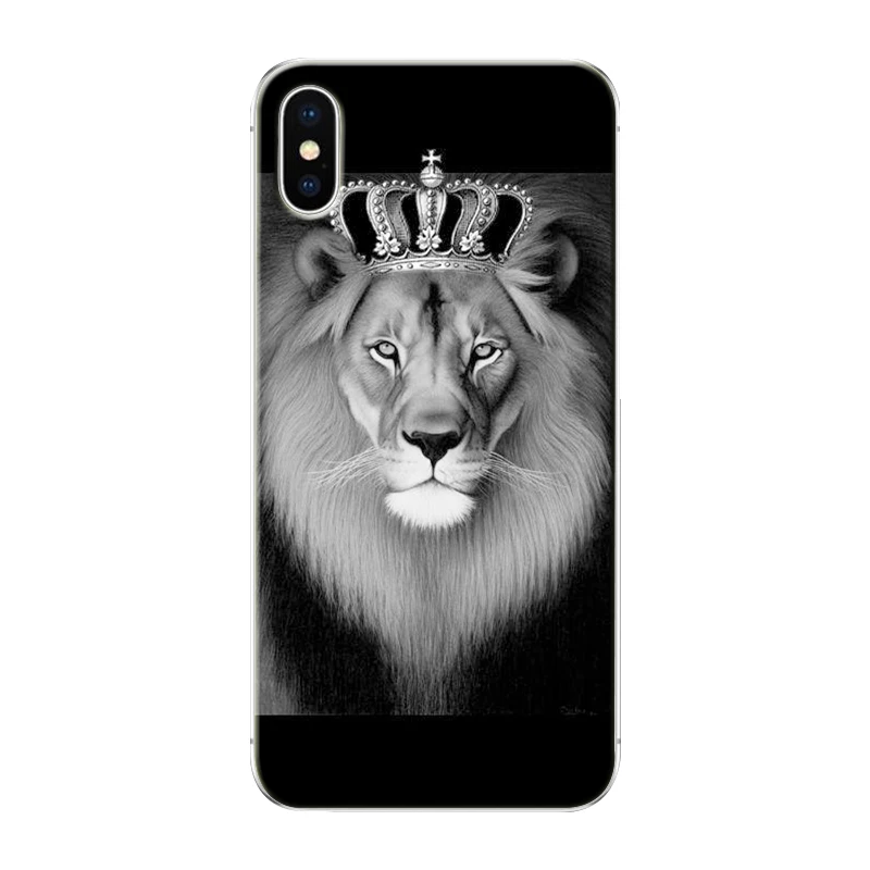 Чехол для iphone x чехол с изображением Льва в короне мягкий силиконовый телефона Apple