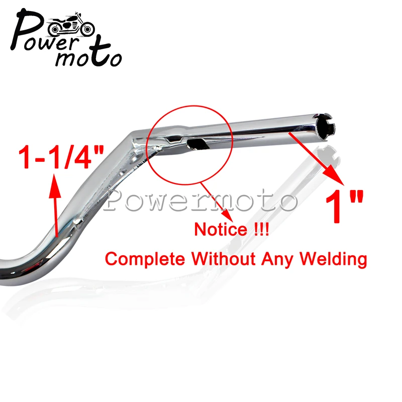 Рукоятка для мотоцикла Chrome 10 дюймов Harley Sportster Touring Softail FLST FXST XL Ширина 32 дюйма