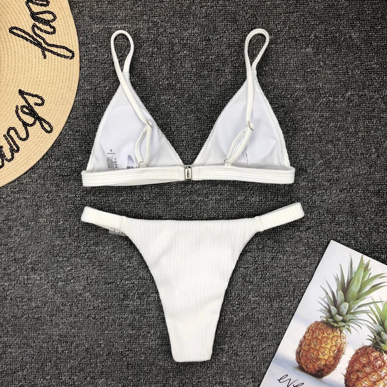Bikinis 2019 Mujer Womens Swim Wear White Sexy Buckle Swimming Suit For Women Fishing Bikini Set Swimsuit |