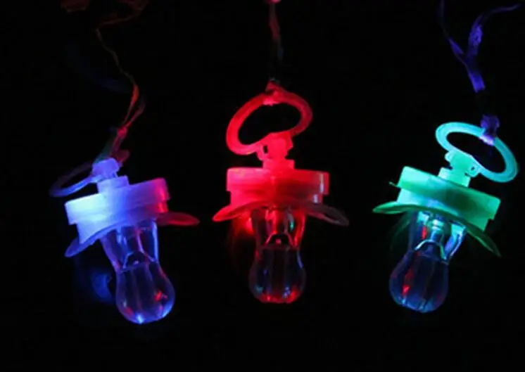 

300PCS DHL LED Flashing Pacifier Whistle Party Supplies Fun Toy Survival Tool Flash Glow Sticks Bar Free Shipping