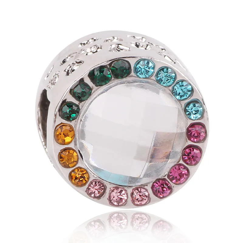 K015 Dodocharms Fit Pandora Браслеты ожерелья для женщин вечерние DIY простой стиль цветы сердца вино стекло хрустальные звезды бусины Char - Цвет: K015