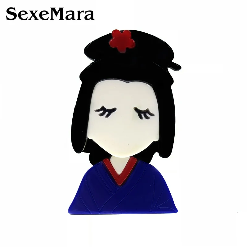 SexeMara/Новое поступление акриловые кимоно для девочек Брошь булавка женщин Смола