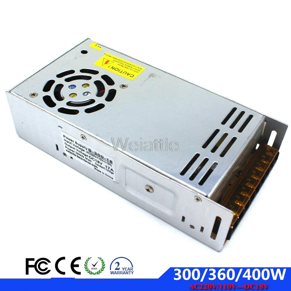 DC18V 300 W 360 400 светодиодный пояс переключения драйвера Питание 110/220VAC трансформатор