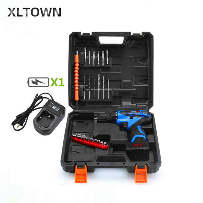 Xltown 25 V пластиковая коробка многофункциональная перезаряжаемая литиевая батарея