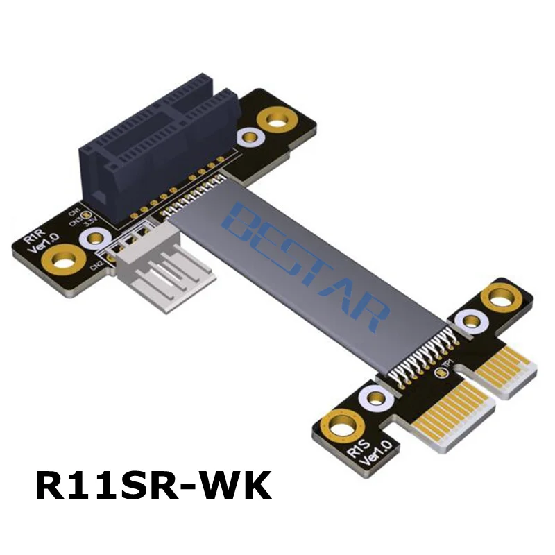 Видеокарта для майнинга Riser PCIE 3 0x1 To x16 угловой удлинитель PCI-E 1x 16x 1050ti 1060ti 1080ti RX580 |