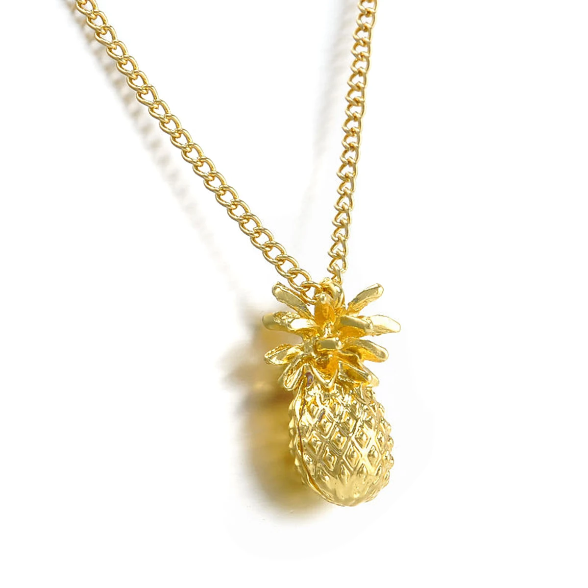 

10pcs Shellhard Vintage Pineapple Pendants Necklaces Fashion Gold/Silver Color Fruit Long Chain Necklace For Women Men Jewelry