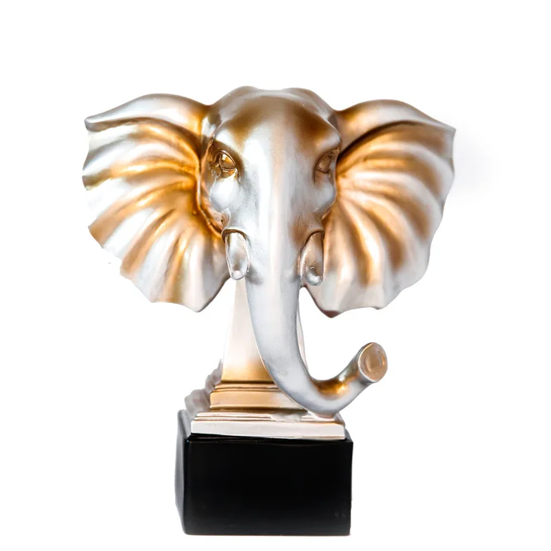 

American Abstract Mirs Wings Elephant Figurines Resin Ornaments Creative Wings Statue Retro Crafts Artwork Home Decoration R172