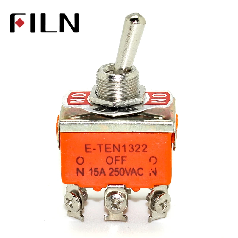 15A 250V KN3C E-TEN 1322 рычажный переключатель 6 pin head 3 класс переключатель двухполюсный двойной тумблер