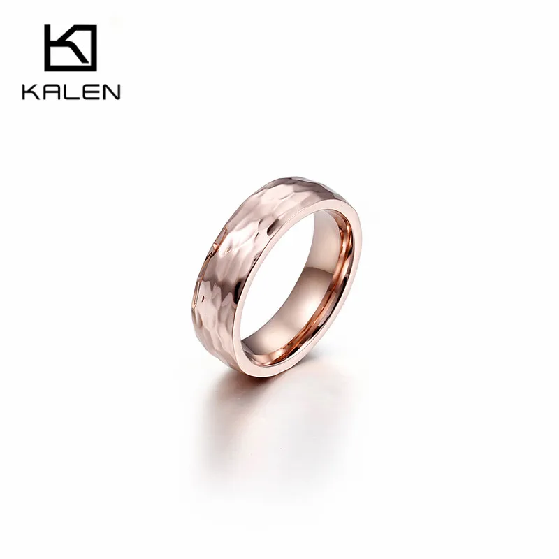 KR41993-K Kalen, новинка, золотые кольца для пар, для женщин, нержавеющая сталь и стразы, обручальное, обручальное кольцо, модные дешевые аксессуары для влюбленных - Цвет основного камня: KR41993-K