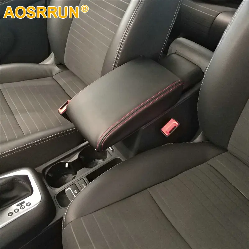 AOSRRUN автомобильный подлокотник из искусственной кожи, автомобильные аксессуары для Фольксваген тигуан MK1 2007