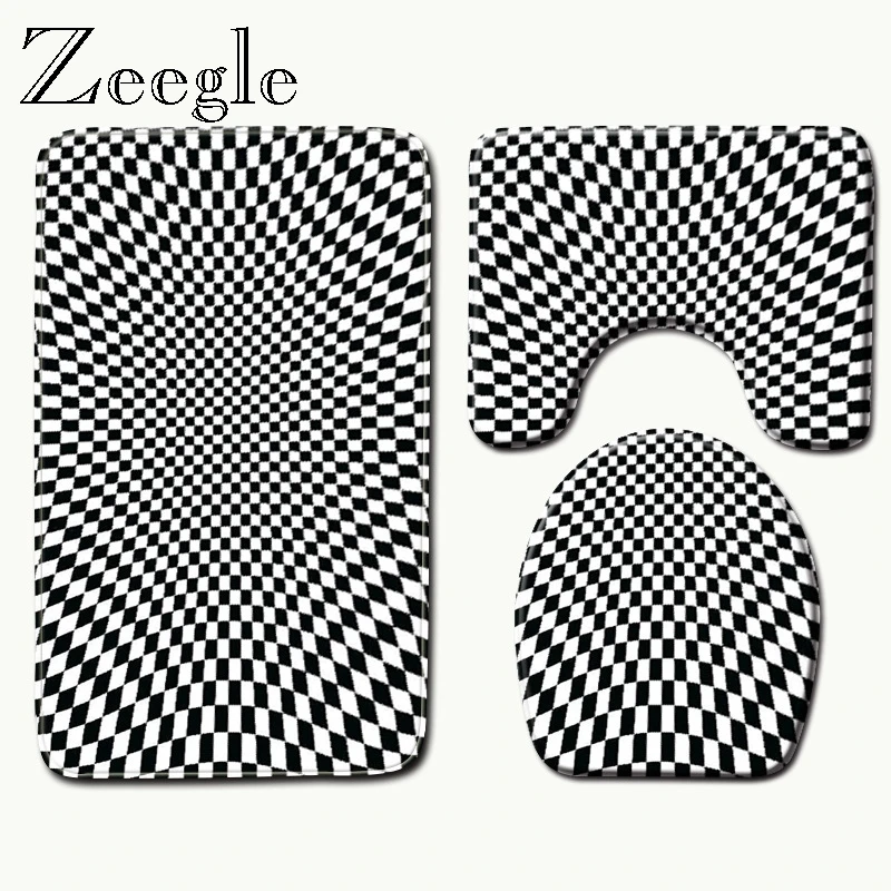 Zeegle 3 шт./компл. Набор ковриков для ванной нескользящие коврики пола коврик