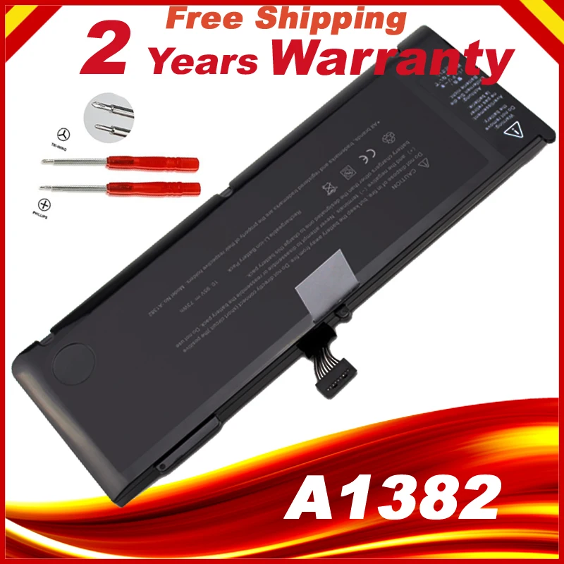 A1382 батарея для Macbook Pro Unibody 15 &quotA1286 2011 год 2012 Аккумулятор ноутбука|battery for macbook|a1382
