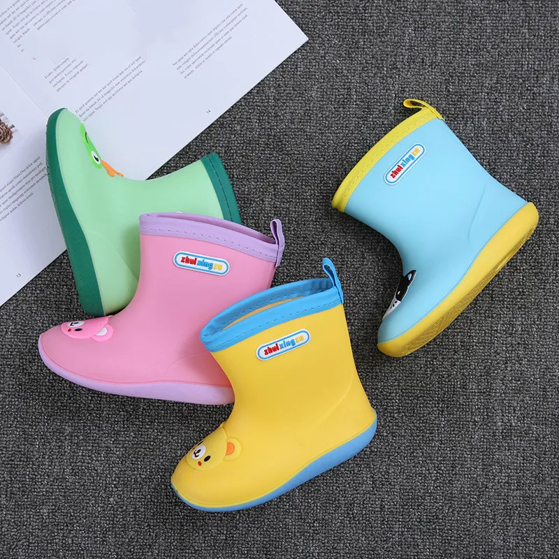 Сапоги детские резиновые непромокаемые Нескользящие всесезонные для мальчиков