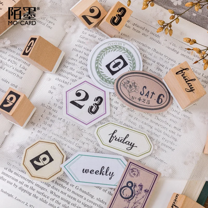 Винтажные деревянные и резиновые штампы для скрапбукинга стандартный штамп