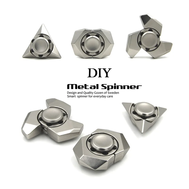3/комплект DIY Спиннеры ручной Spinner палец Tri Металлический матовый черный EDC handspinner