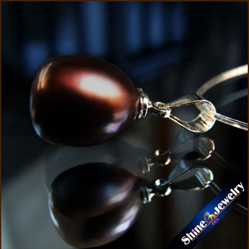

Fashion Design Pearl Necklace Real Natural Big Black Freshwater Pearls Pendants Necklace Jewelry for Women Gift Wedding Jewelry