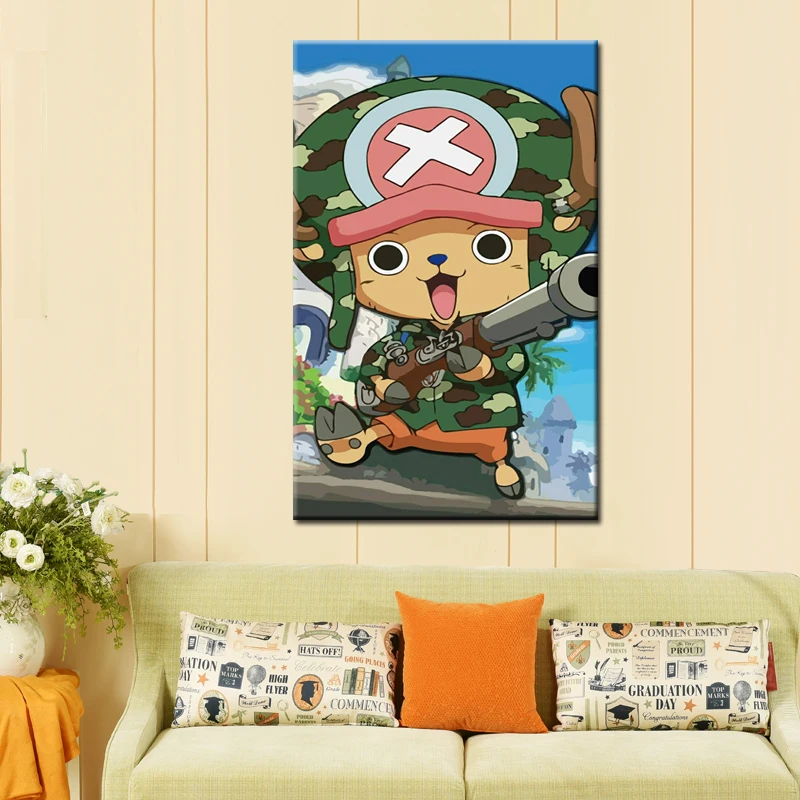 Один кусок обезьяна Д. Луффи Чоппер аниме постер Раскраска по номерам модульные