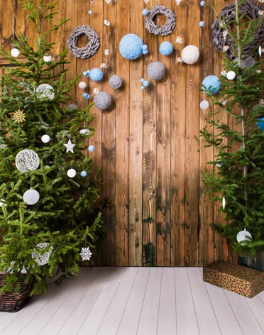 Christmas tree vinyl cloth old wood wall photography backdrops for children baby fotografia photo studio portrait backgrounds |