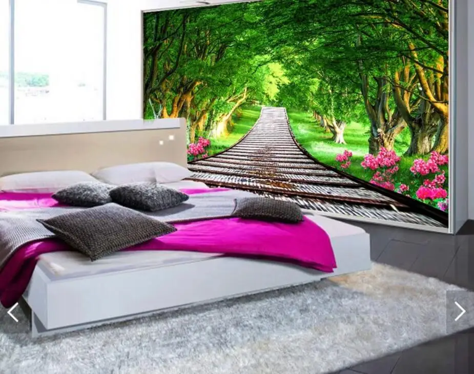 3d Дерево Цветок настенная бумага для гостиной ТВ Backsplash домашний Декор стены