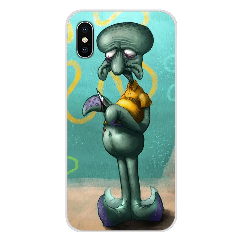 Для Apple iPhone X XR XS MAX 4 4S 5 5S 5C SE 6 6S 7 8 Plus ipod touch Аксессуары чехлы для телефонов Squidward By