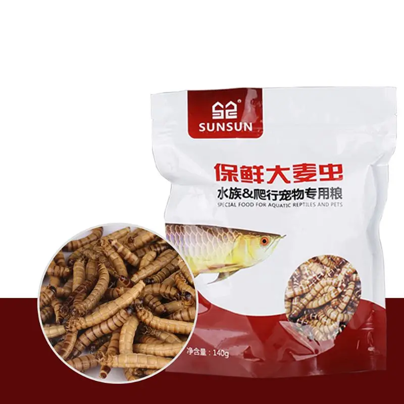 140 г натуральная сушеная еда Mealworm для кормления домашних животных цыплят