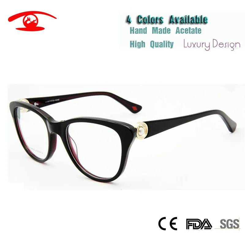 (5pcs/lot)Fashion Womens Glasses Frames High Quality Clear Lens Glasses Luxury Pearl Decorative Glass Women