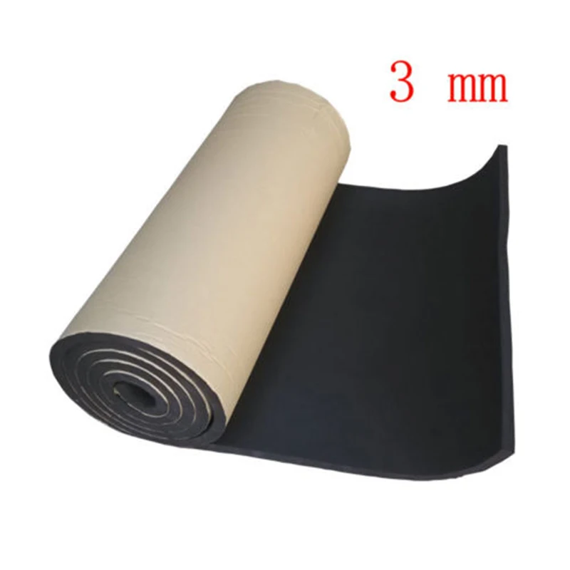 1 Roll 3mm 5mm 8mm Car Acoustic Foam Rubber Sound Insulation Mat Auto Speakers Soundproofing Vibration Isolation 50x100cm
