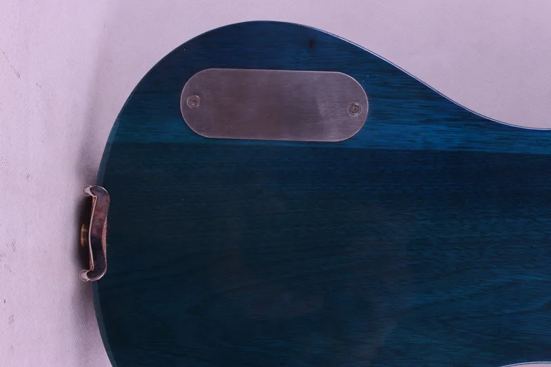 Темно-синий 7 струнные Электрические скрипки Новый 4/4 Пламя гитара Форма твердой