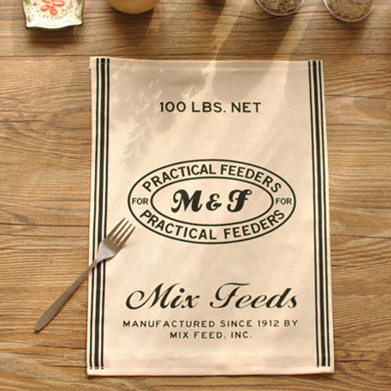 1 шт.. Европейский льняной хлопковый Настольный коврик Экологичные буквенные