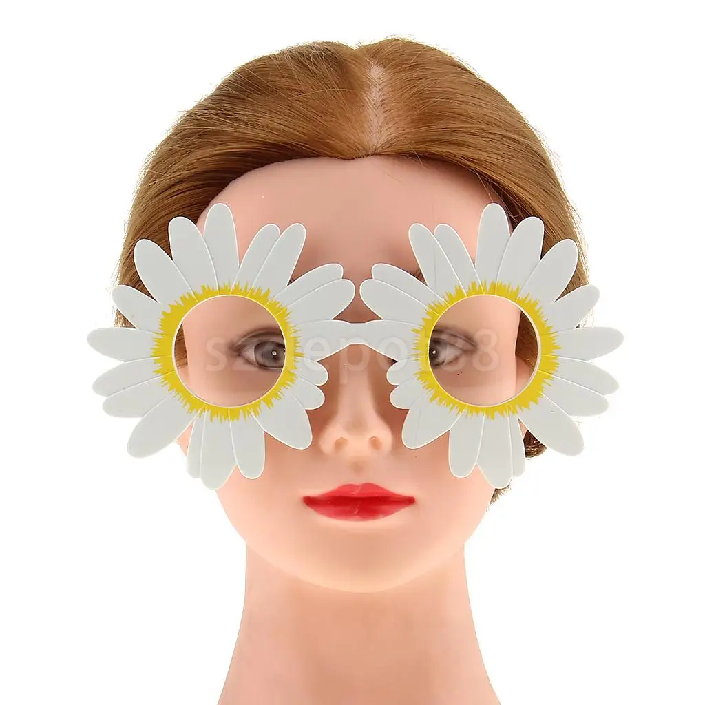 

Novelty Daisy Eyeglasses Flower Glasses Fancy Dress Funny Sunglasses White Party Gift Favors