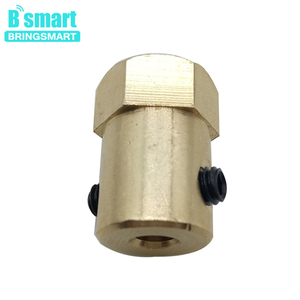 Bringsmart Шестигранная муфта 4 мм 3 6 внутренняя вала с винтом из металла DIY игрушка