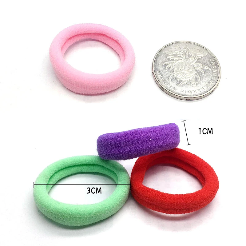 Larissa 100 шт. бесшовное полотенце кольцо для волос Детские эластичные резинки