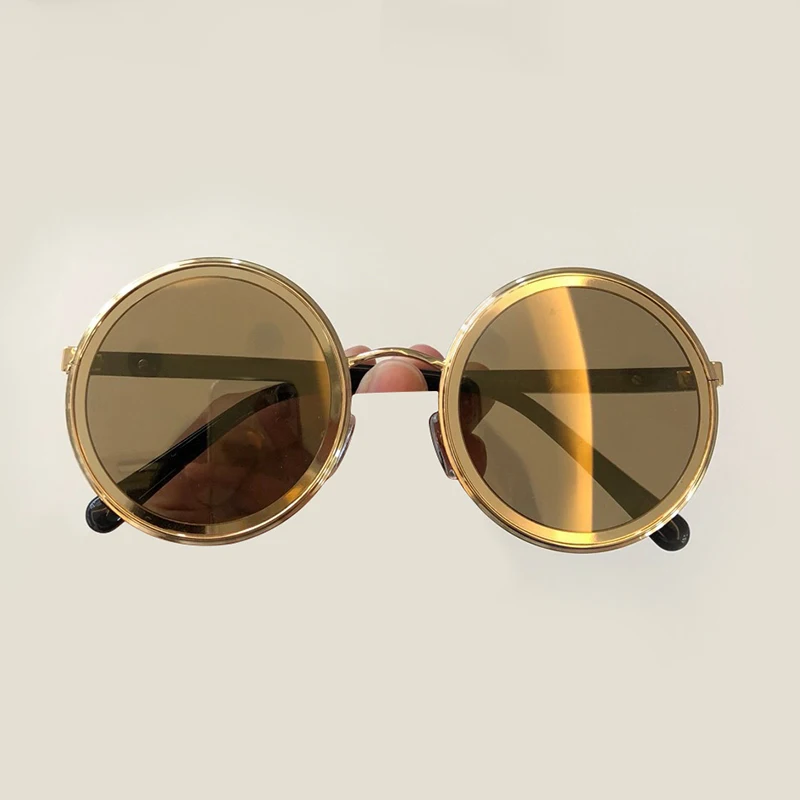 No1 Sunglasses Для женщин Винтаж Круглые Солнцезащитные очки Брендовая Дизайнерская обувь Высокое качество Óculos De Sol Feminino, кошачий глаз, модные солнцезащитные очки с жемчугом - Цвет линз: No1 Sunglasses