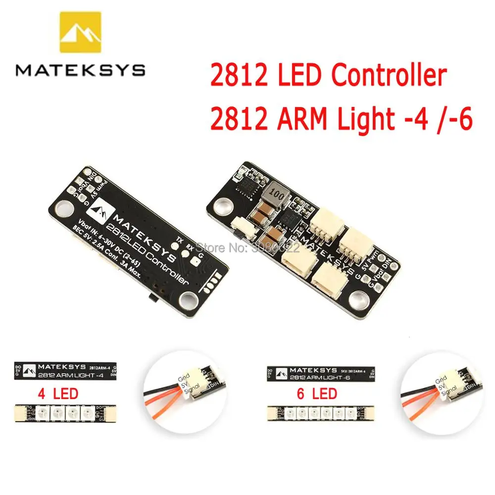 Система управления светодиодами Matek 2812 ler 2 6S светодиодный модуль с 5V BEC / LED Control и