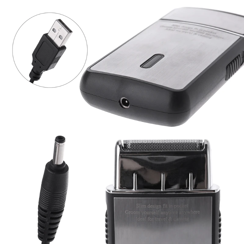 

Portable Men's Electric Razor Foil Slim Shaver USB Rechargeable Travel House