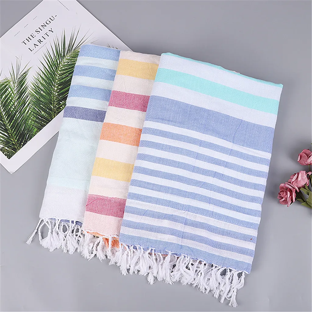 Полотенце из турецкого хлопка кисточкой жаккардовые 90x180 см Полотенце Открытый практический пляжное полотенце красить творческий домашний текстиль# G25