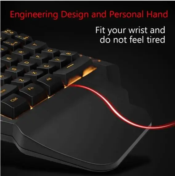 Механическая клавиатура Fanshu для одной руки артефакт левосторонняя игровая мышь