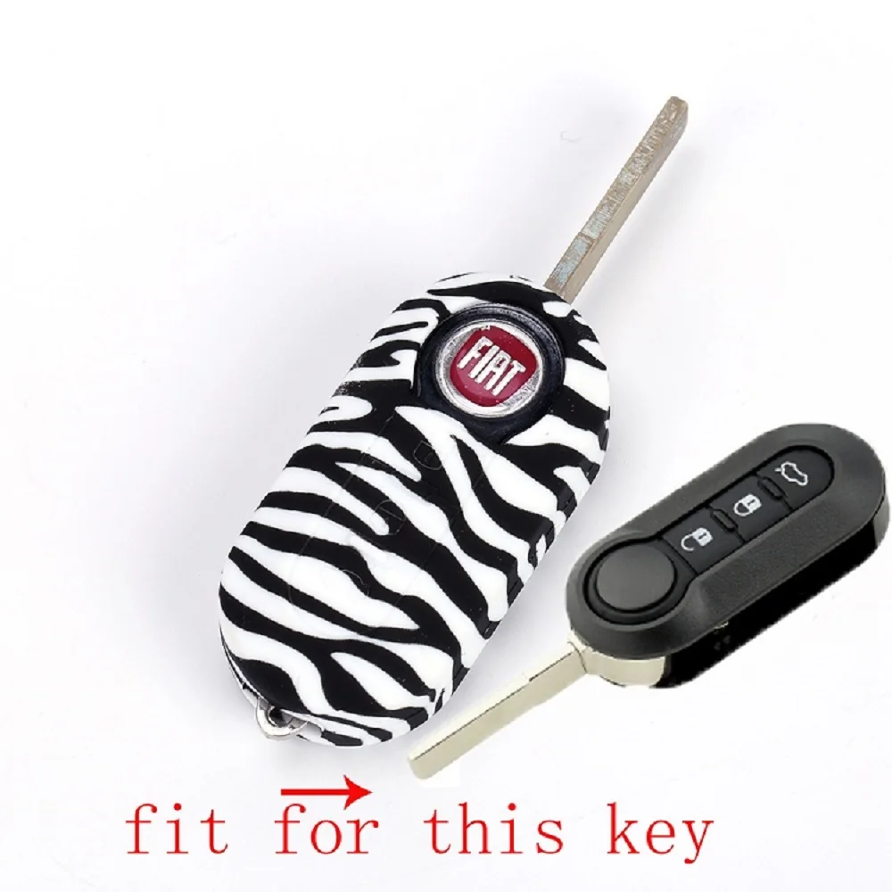 Красивый автомобиль силиконовый ключ крышка 3 кнопки брелок чехол для FIAT 500 500L ABARTH