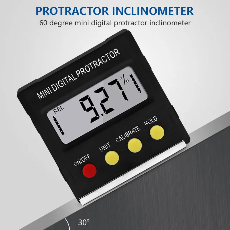 Digital Inclinometer Angle Measuring Ruler Peofessional Black ABS Student Level Gauge with | Инструменты