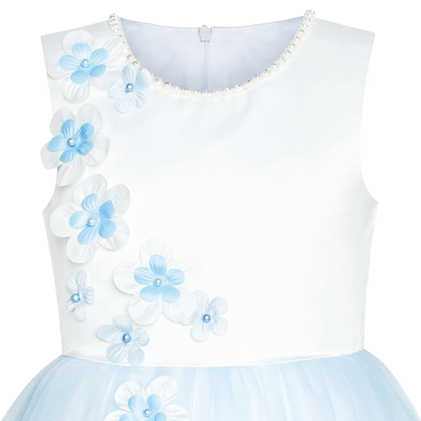Flower Girls Dress Blue Petals Wedding Bridesmaid Birthday Party 2020 Summer Princess Dresses Girl Clothes Pageant Sundress | Детская