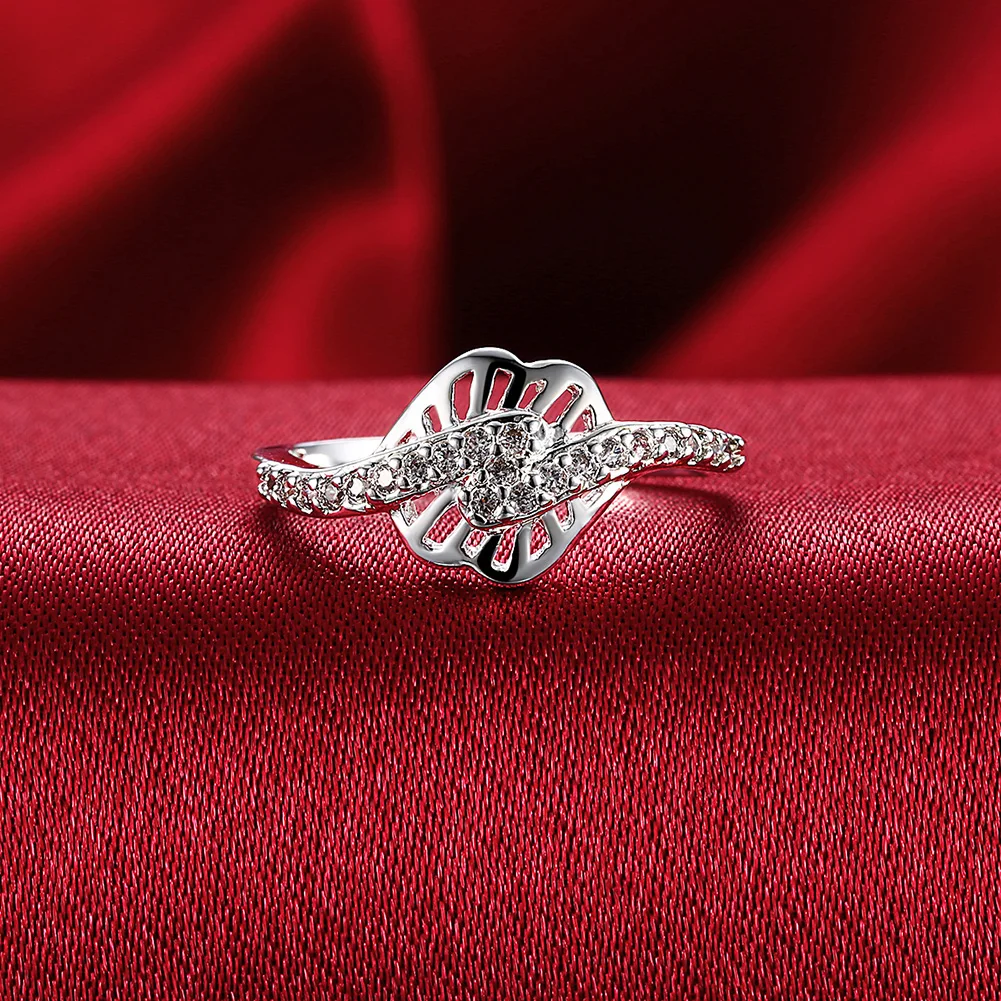 Кольцо с геометрическим узором из стерлингового серебра 925 пробы Размер 8 R193 |