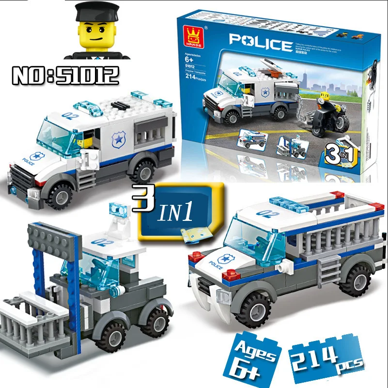 Городская полицейская серия совместимая с Legoingly копы строительный блок