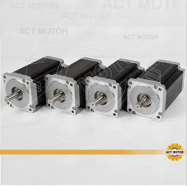 4-осевой шаговый электродвигатель ACT с ЧПУ Nema34 34HS5435 одним валом 1600 унций А +
