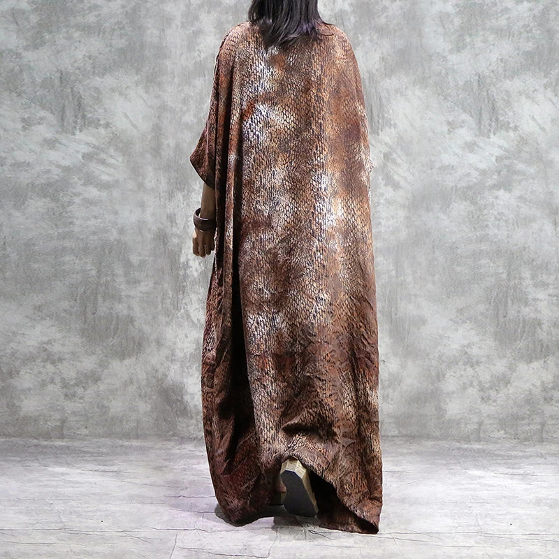 Johnature новый стиль повседневное оригинальное ретро длинное женское платье лето 2021