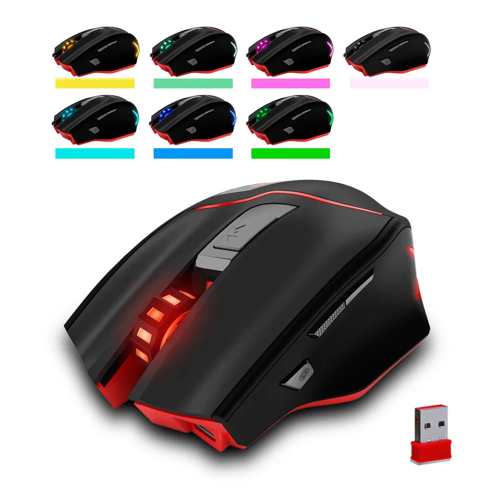 ZELOTES F 18 Двухрежимная игровая мышь 3200DPI провод/беспроводной Регулируемый DPI USB