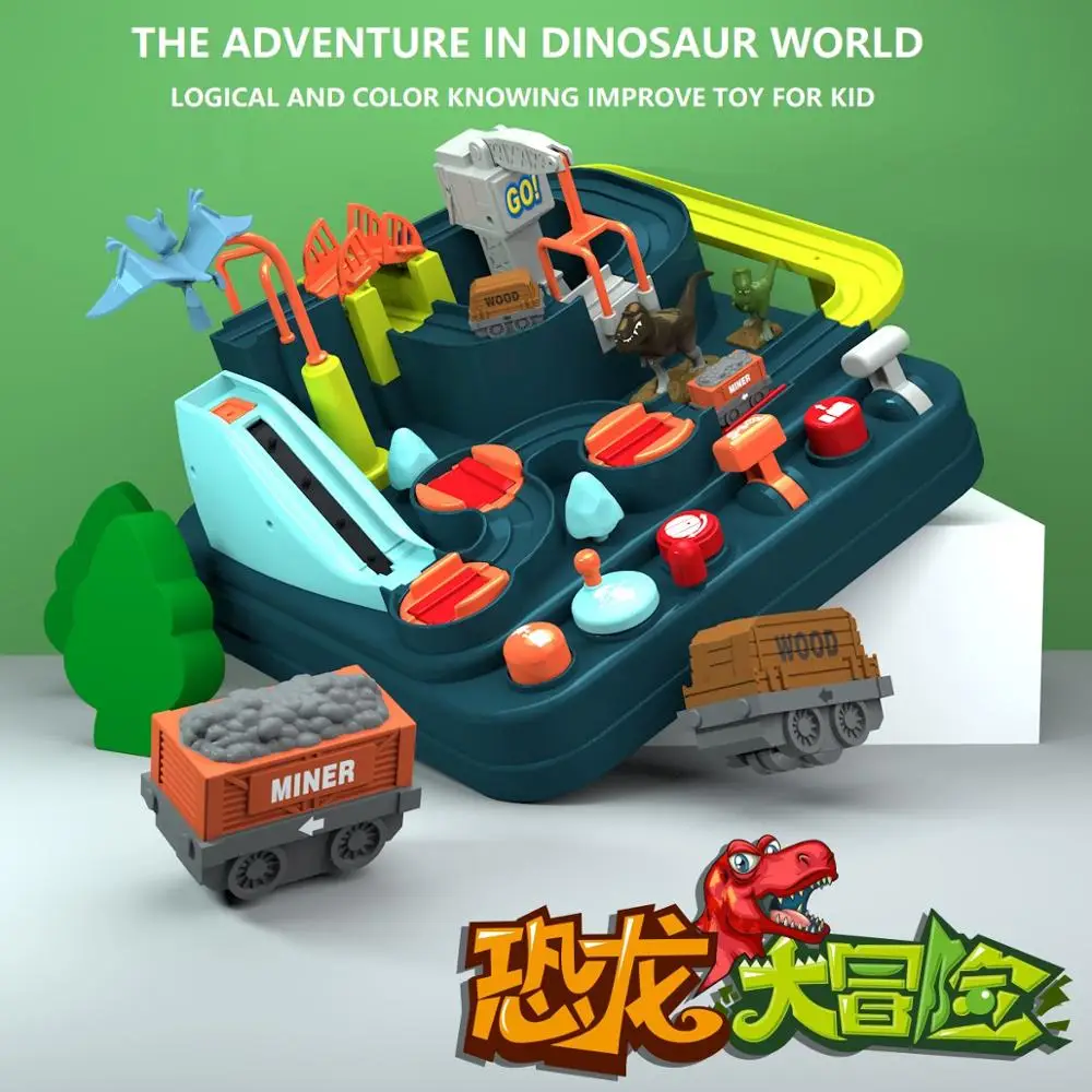 Новый тип Логические игрушки для автомобиля высокий путь приключения динозавров